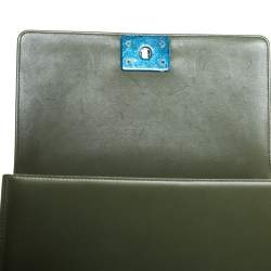 Pre Owned حقيبة شانيل بوي جلد كريمي مبطن متوسطة