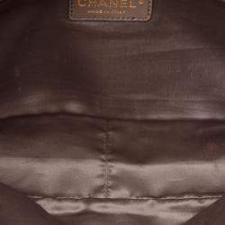 Pre Owned Chanel Beige/Brown Lambskin Leather Chain Shoulder Bag