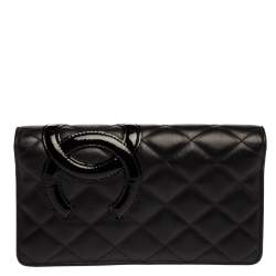 Chanel Black Leather Cambon Ligne Bifold Wallet