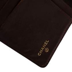 Pre Owned Chanel Black Quilted Leather L Yen Continental Wallet