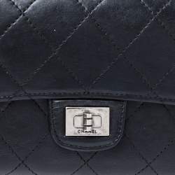 Pre Owned Chanel Black Quilted Leather Reissue Trifold Wallet