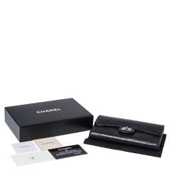 Pre Owned Chanel Black Quilted Leather Reissue Trifold Wallet