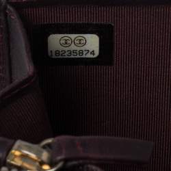 Pre Owned محفظة مفكرة شانيل سحاب ملتف جلد كافيار مبطن أسود