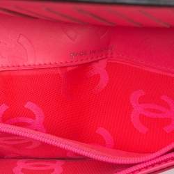 Pre Owned محفظة شانيل كامبون لايغن طية مزدوجة جلد سوداء