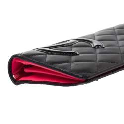 Pre Owned محفظة شانيل كامبون لايغن طية مزدوجة جلد سوداء