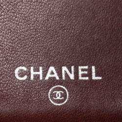 Pre Owned محفظة كونتيننتال شانيل أل ين جلد كافيار مبطنة سوداء