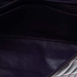 مملوكة مسبقًا Chanel Purple Quilted Patent Leather Jumbo Classic Single Flap Bag