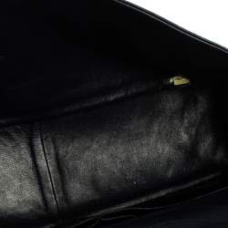 Pre Owned حقيبة شانيل "جامبو ريشيو 2.55 كلاسيك 227" قلاب جلد مبطن أزرق كحلي