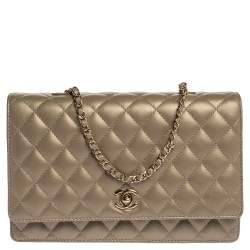Chanel Light Beige Quilted Leather Fantasy Pearl Flap Bag Chanel