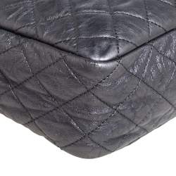 Pre Owned حقيبة كتف شانيل كاميرا 2.55 ريشيو جلد رصاصي مبطن