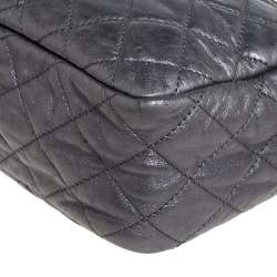 Pre Owned حقيبة كتف شانيل كاميرا 2.55 ريشيو جلد رصاصي مبطن