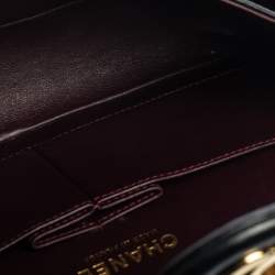 Pre Owned حقيبة شانيل قلاب مزدوج كلاسيكية متوسطة جلد مبطن سوداء