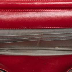 Chanel Red Caviar Leather CC Timeless Wallet On Chain