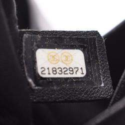 Pre Owned Chanel Black Quilted Lambskin Leather Backpack