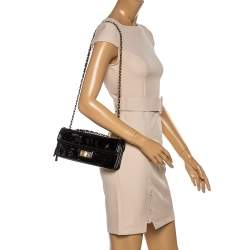 Pre Owned Chanel Black Patent Leather Reissue Shoulder Bag