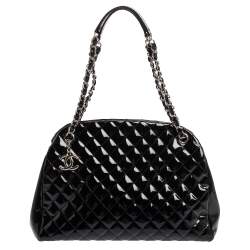 Pre Owned حقيبة شانيل "جست مادموازيل بولر" متوسطة جلد مبطن أسود