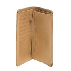Chanel Metallic Gold Quilted Caviar Leather CC Yen Wallet