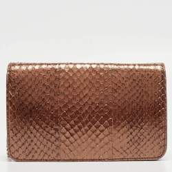 Chanel Metallic Brown Python and Leather WOC Bag