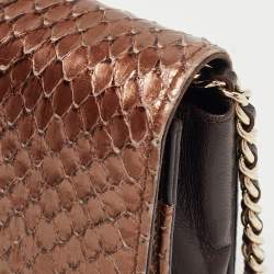 Chanel Metallic Brown Python and Leather WOC Bag