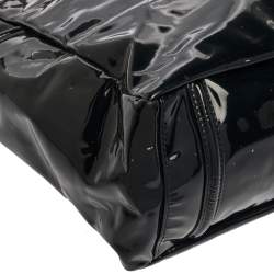 Pre Owned Chanel Dark Blue Patent Leather Giant Reissue Lock Chain Link Tote