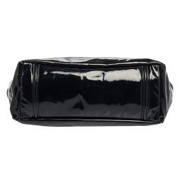 Pre Owned Chanel Dark Blue Patent Leather Giant Reissue Lock Chain Link Tote