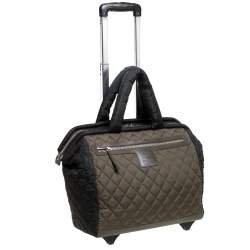 Chanel Fatigue Quilted Nylon Coco Cocoon Rolling Trolley