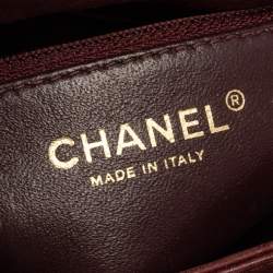 Pre Owned Chanel Red Quilted Leather Small Trendy CC Flap Top Handle Bag