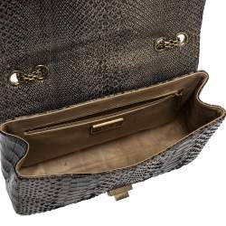 Pre Owned Chanel Black Crocodile and Python 2.55 Classic 226 Reissue Flap Bag