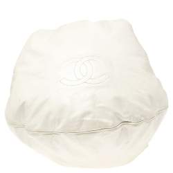 Pre Owned Chanel White Leather Rock and Chain Hobo