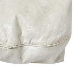 Pre Owned Chanel White Leather Rock and Chain Hobo