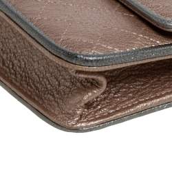 Chanel Beige Quilted Leather Wallet on Chain