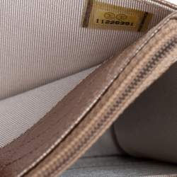 Chanel Beige Quilted Leather Wallet on Chain