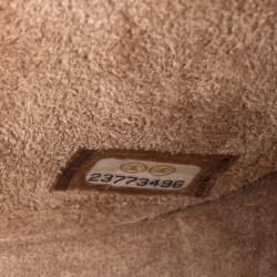 Pre Owned Chanel Tan Caviar Leather Jumbo Classic Double Flap Bag