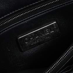 Pre Owned Chanel Black Python Medium Coco Top Handle Bag