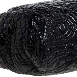 Pre Owned Chanel Black Patent Leather CC Hobo