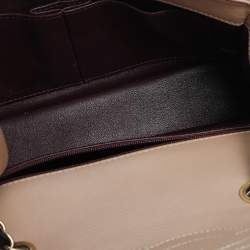 Pre Owned Chanel Beige/Black Caviar Leather CC Filigree Flap Bag