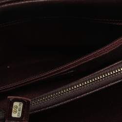 Pre Owned حقيبة شانيل ترابي زيو كبيرة قلاب جلد كستنائي