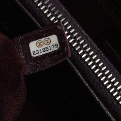 Pre Owned حقيبة شانيل ترابيزيو كبيرة قلاب جلد كستنائي