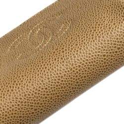 Pre Owned Chanel Beige Caviar Leather Vintage CC Coin Pouch 