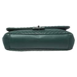 Pre Owned Chanel Green Crossing Quilted Leather CC Flap Shoulder Bag