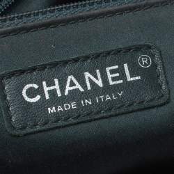 Pre Owned Chanel Green Crossing Quilted Leather CC Flap Shoulder Bag