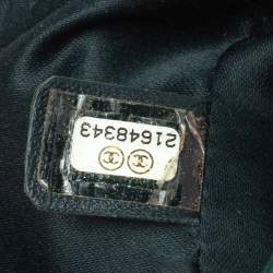 Pre Owned Chanel Green Crossing Quilted Leather CC Flap Shoulder Bag