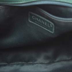 Pre Owned Chanel Green Crossing Quilted Leather CC Flap Shoulder Bag