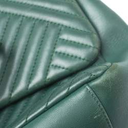 Pre Owned Chanel Green Crossing Quilted Leather CC Flap Shoulder Bag