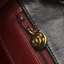 Pre Owned Chanel Black Lambskin Leather Vintage Diana Flap Bag