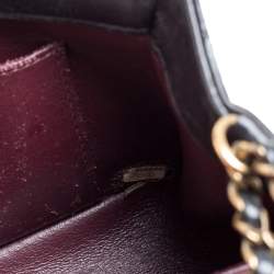 Pre Owned Chanel Black Chevron Leather Coco Envelope Flap Shoulder Bag