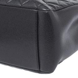 مملوكة مسبقًا Chanel Black Quilted Caviar Leather Grand Shopping Tote