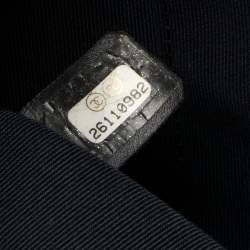 Pre Owned Chanel Navy Blue/Black Quilted And Chevron Leather Metiers d'art Camera Bag