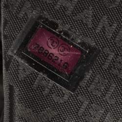 Pre Owned Chanel Black Leather Chain Link Zip Hobo
