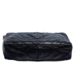 مملوكة مسبقًا Chanel Navy Blue Diamond Quilted Leather Vintage CC Camera Tassel Bag